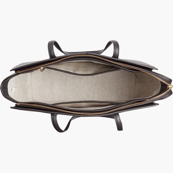 TORY BURCH Robinson Leather Tote. Black. NWOT - Picture 5 of 17